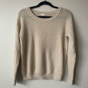 Forever 21 Basic Beige Knit Sweater Sz Large